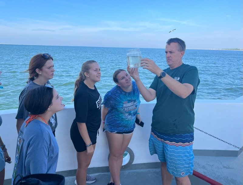 Marine biology students on field visit